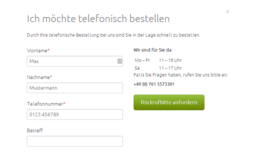 Telefonbestellung